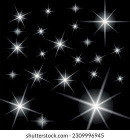 Star design in space dark background