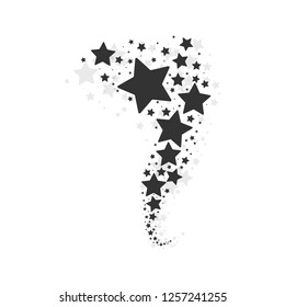 Star Design Tattoos Isolated On A White Background. Vector Illustration. Unique Pattern Design For Brochures, Web, Printed Materials, Logos