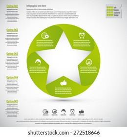 Star design template and infographics. Display information with original and modern style. All elements in separate layers .