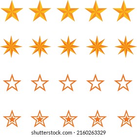 Star Design Vector  format different style