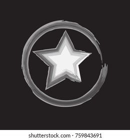 Star design. white star icon on brown background. Vector illustration.EPS 10