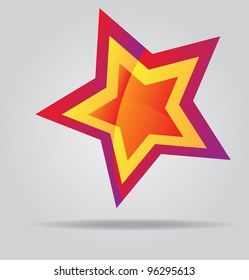 Star detailed vector illustration