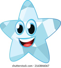 Dibujo gráfico vectorial de diamantes de estrella