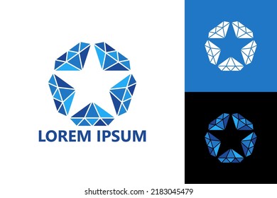 Design-Vektorgrafik des Star-Diamant-Logos