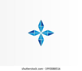 Star or diamond shape logo design icon