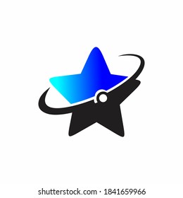 Star Digital Technology logo designs concept, Future Tech iconic logo template vector stock illustration