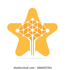 Star Digital tree logo design concepts. Educational learning and technology companies logo.
