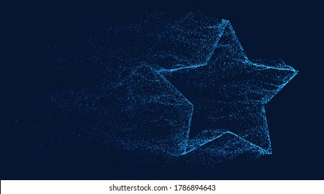 Star dissolve vector. Dust and sand wind flow