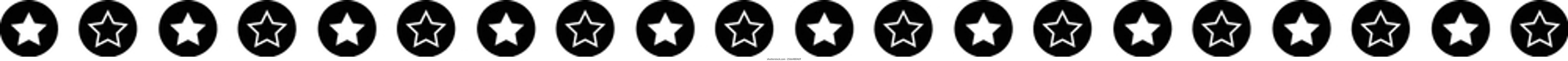 Star divider border frame horizontal line vector shape icon for decorative vintage doodle element for design in vector illustration