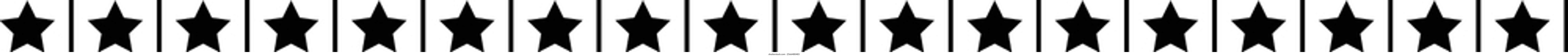 Star divider border frame horizontal line vector shape icon for decorative vintage doodle element for design in vector illustration