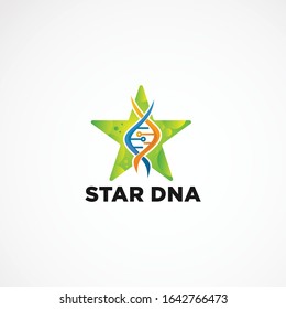 star DNA logo vector concept, icon, element, and template for company