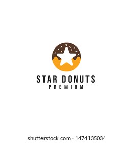 Star donuts logo vector icon
