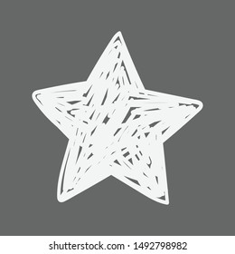 Star doodle, hand drawn illustration.