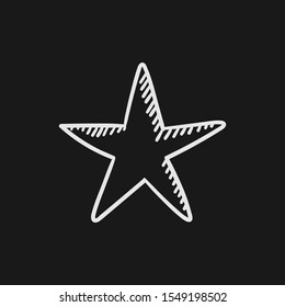 Star doodle, hand drawn sketch illustration