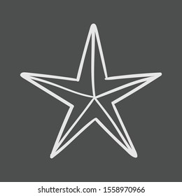 Star doodle, hand drawn sketch illustration