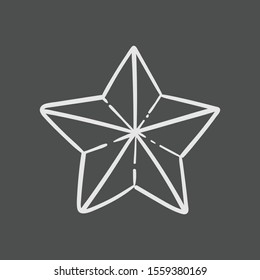 Star doodle, hand drawn sketch illustration