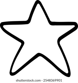 Star doodle icon for favorites, ratings, or quality symbols.