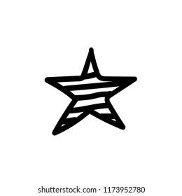 star doodle icon vector 