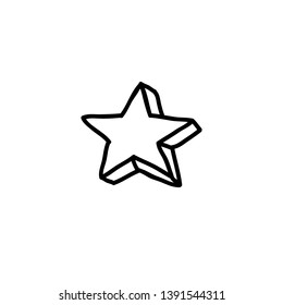 star doodle icon, vector illustration