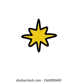 star doodle icon, vector illustration