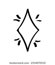 Star doodle icon. Vector illustration of abstract star to create sketches. Isolate on white.