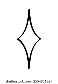 Star doodle icon. Vector illustration of abstract star to create sketches. Isolate on white.
