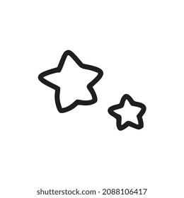 Ilustraciones vectoriales de iconos de Star Doodle
