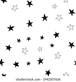 Das Sterndoodle nahtlose Muster. Hintergrundstruktur.