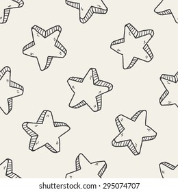 Star Doodle Seamless Pattern Background