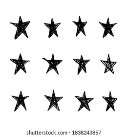 Star Doodle Set Vector Illustration
