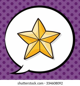 star doodle, speech bubble