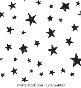 Star Doodles Pattern Seamless Background Stars Stock Vector (Royalty ...