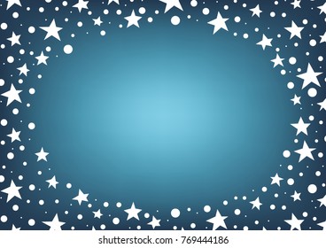 star and dot background, night sky abstract wallpaper, starry  template, vector illustration 