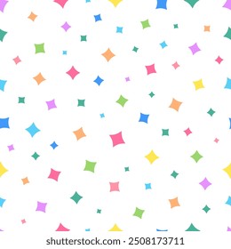 Patrón colorido del punto de la estrella, forma multicolor de la estrella para el fondo inconsútil del patrón, estrella repetida colorida
