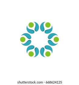 Star and dots flower ornament logo Illustration Design. Vector EPS 10.