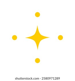 Star and dots icon symbol. Vector illustration.