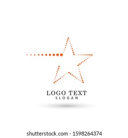 Star Dotted Logo. Symbol & Icon Vector Template.