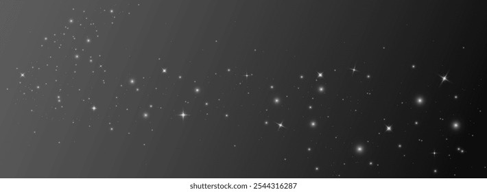 Star dust, glitter trail of dust and particles for overlay effect. Dust trail with fine grain and particles for holiday effect confetti, christmas, anniversary, luxury party and more. Vector graphics