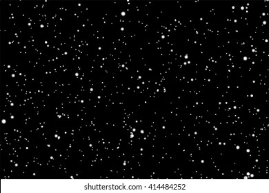 Star dust particles on black background