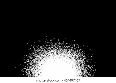Star dust particles on black background