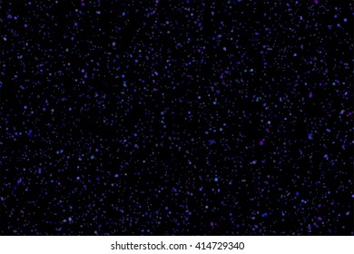 Star dust particles on black background