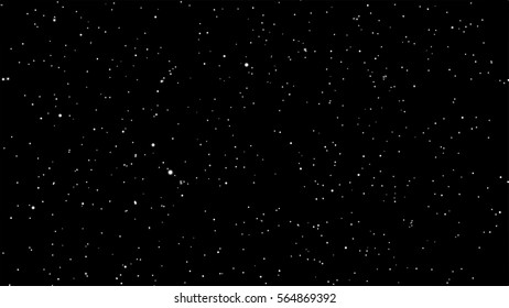 Star dust particles on black background