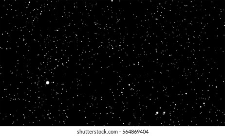 Star dust particles on black background