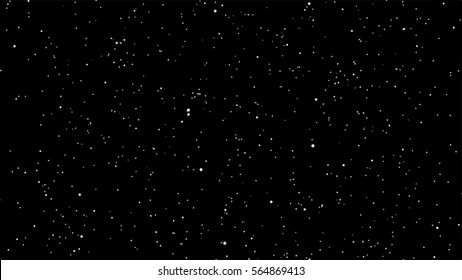 Star dust particles on black background