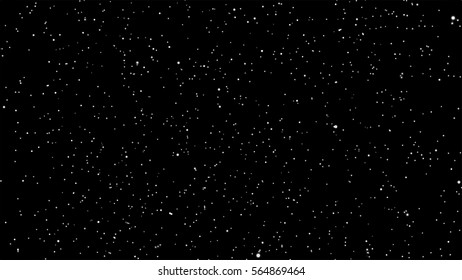 Star dust particles on black background