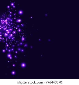 Star dust scatter glitter blinking with neon particle bright technology ultraviolet abstract background