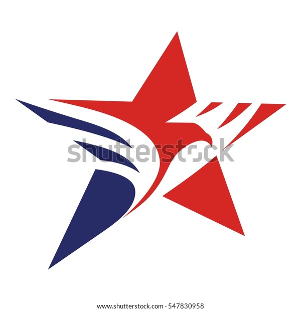 スターイーグルアメリカ国旗 のベクター画像素材 ロイヤリティフリー