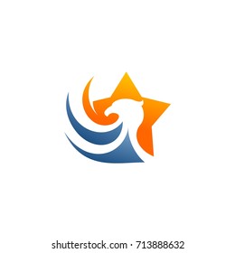 star eagle head vector logo