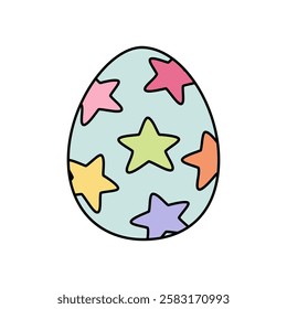 star easter egg on white background
