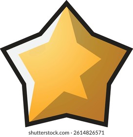 Star editable cartoon style icon vector